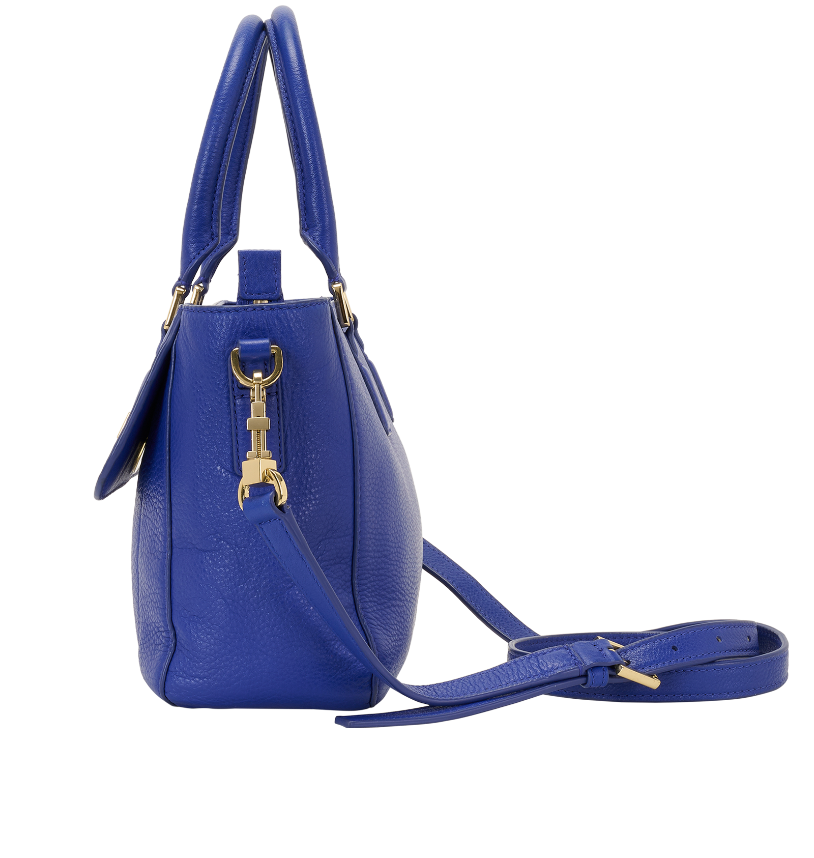 Mercer Tote, &pound;130, Handbags, Blue, Leather, Bottom view